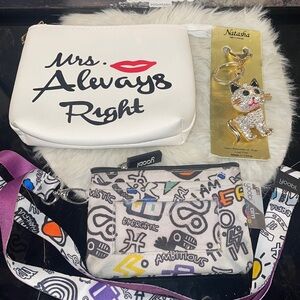 Makeup/Other Pouch,Other Lanyard and Cat Keychain